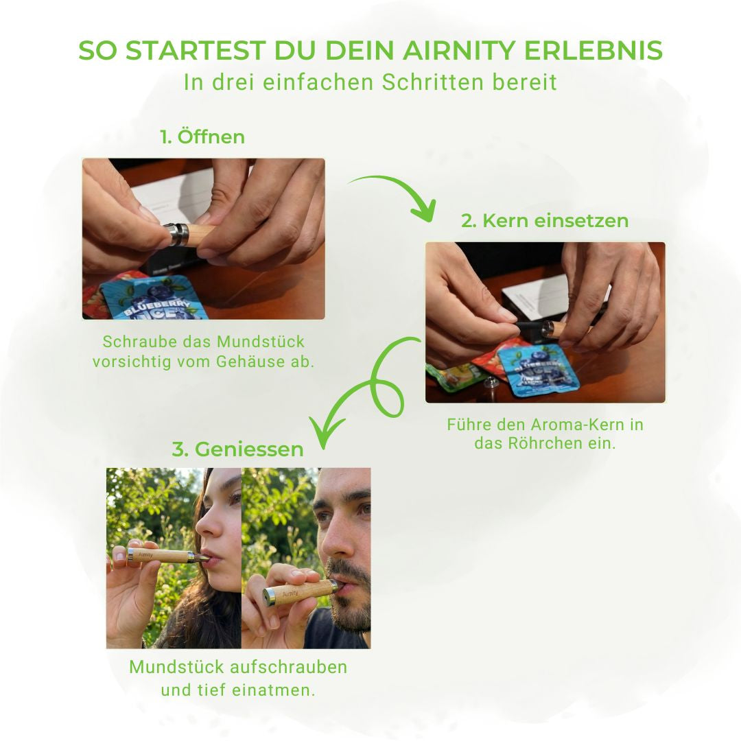 Green Tea Lemon Geschmackskerne – Frisch & Mild | Airnity™